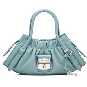 Marc Jacobs Small Light Blue Leather Cristina Satchel Bag Purse